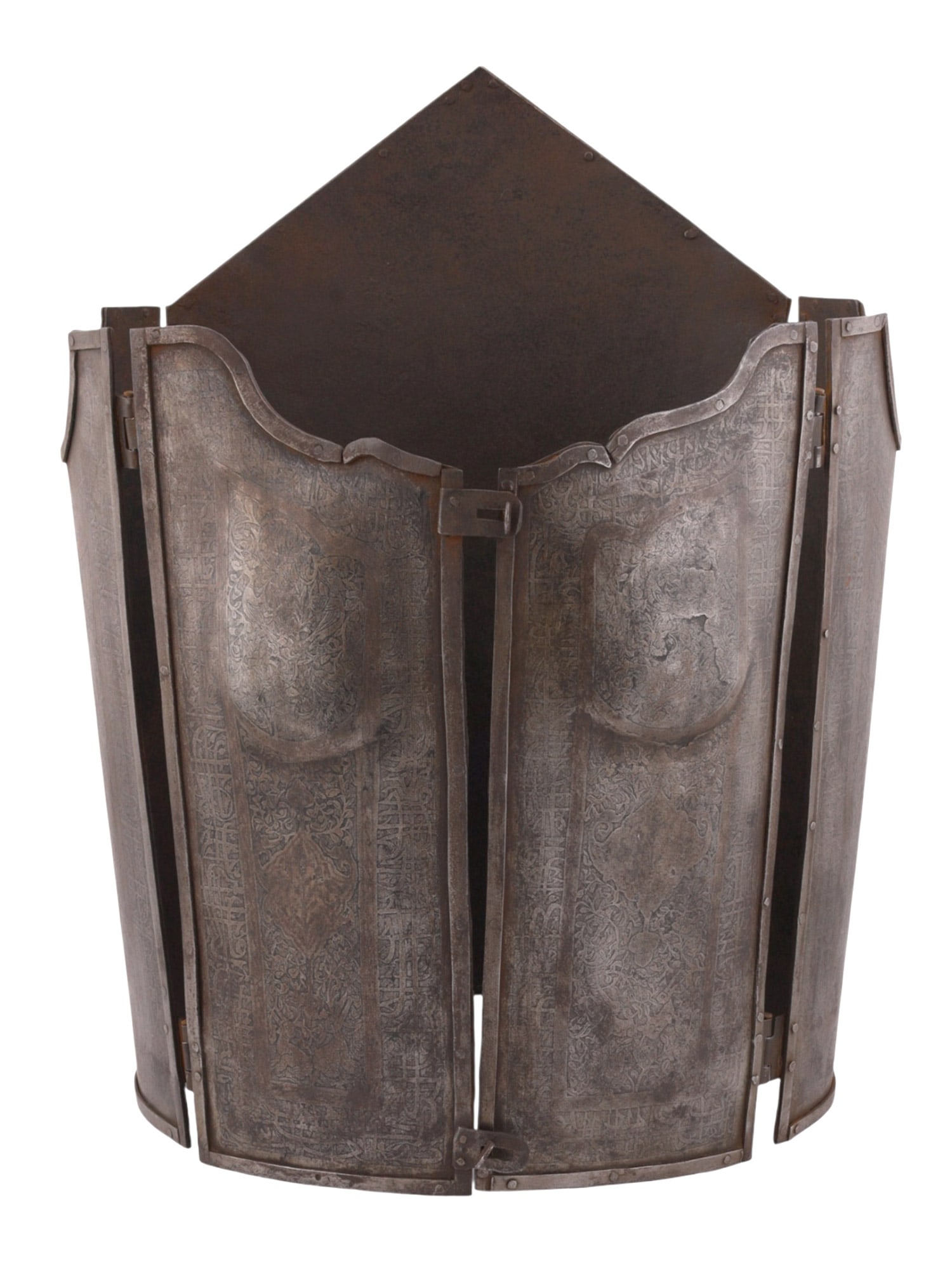 A FIVE-PIECE SET OF CHAHAR-AINA ARMOR, QAJAR IRAN, 19TH CEN. (1 of 7)