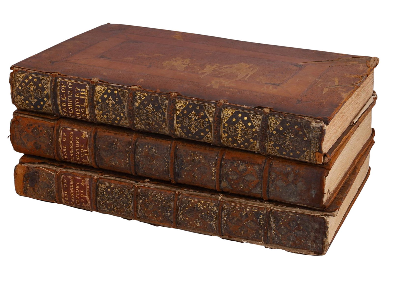 1ST EDITION THE HISTORY OF THE REBELLION, EDWARD HYDE EARL OF CLARENDON, 3 VOLS, 1702-1704,: The History of the Rebellion and the Civil Wars in England is an important work by Edward Hyde, 1st Earl of Clarendon, detailing the history of the English Civil Wars up to the reestablishment of the 