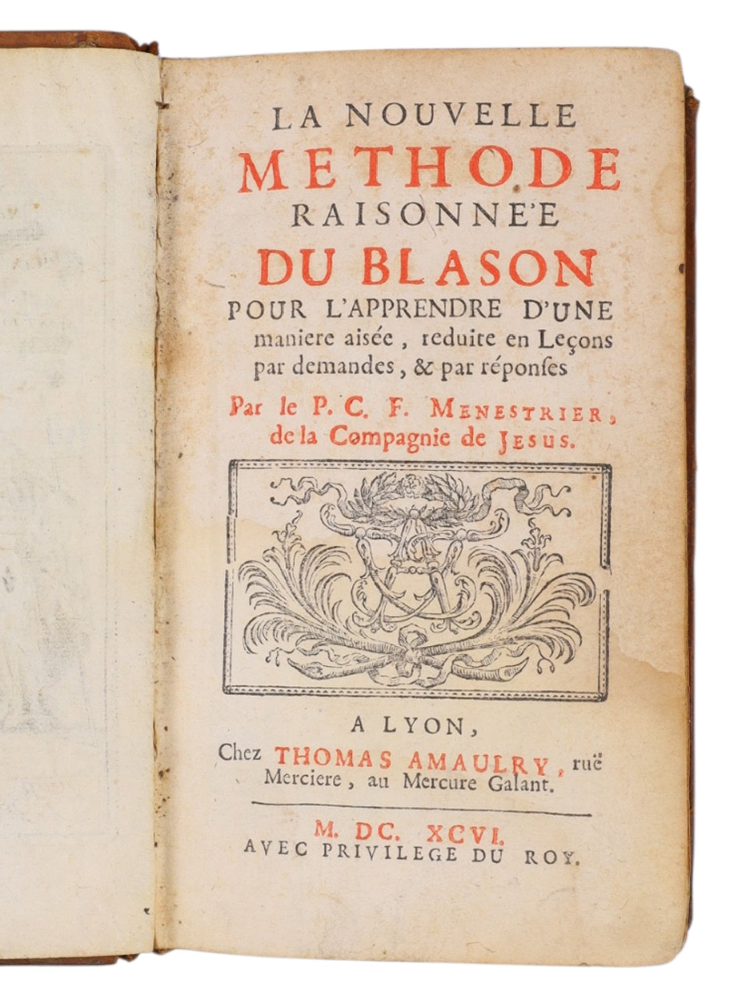 1696 LA NOUVELLE M?THODE RAISONN?E DU BLASON, FIRST EDITION (1 of 7)