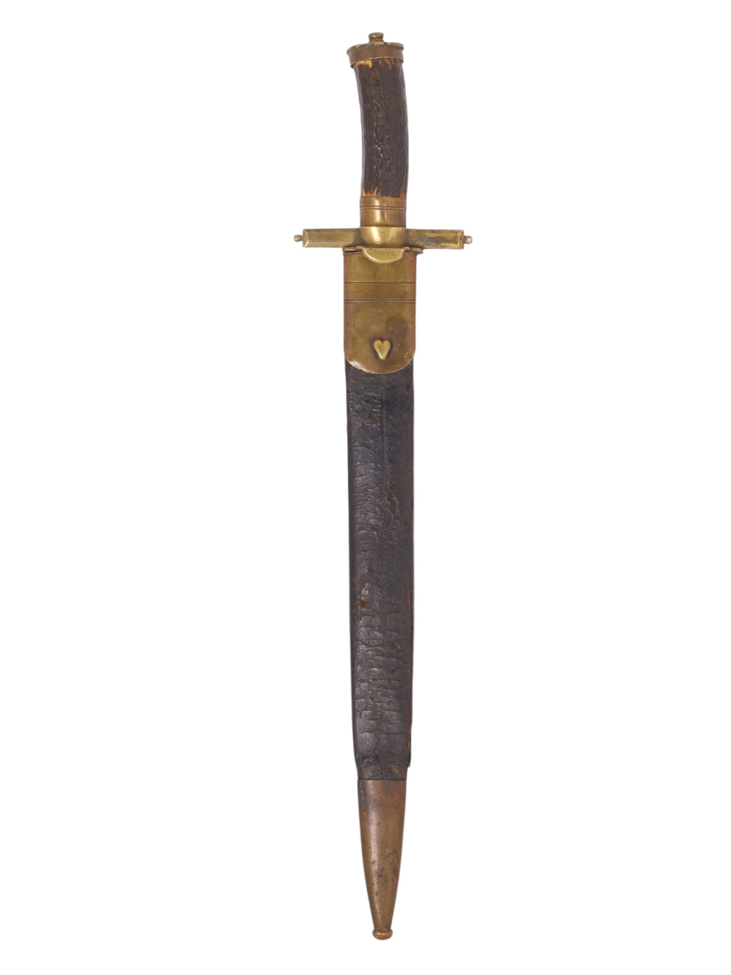 A GERMAN HIRSCHFANGER HUNTING SWORD WITH ENGRAVED BLADE, 18TH CENTURY (1 of 9)