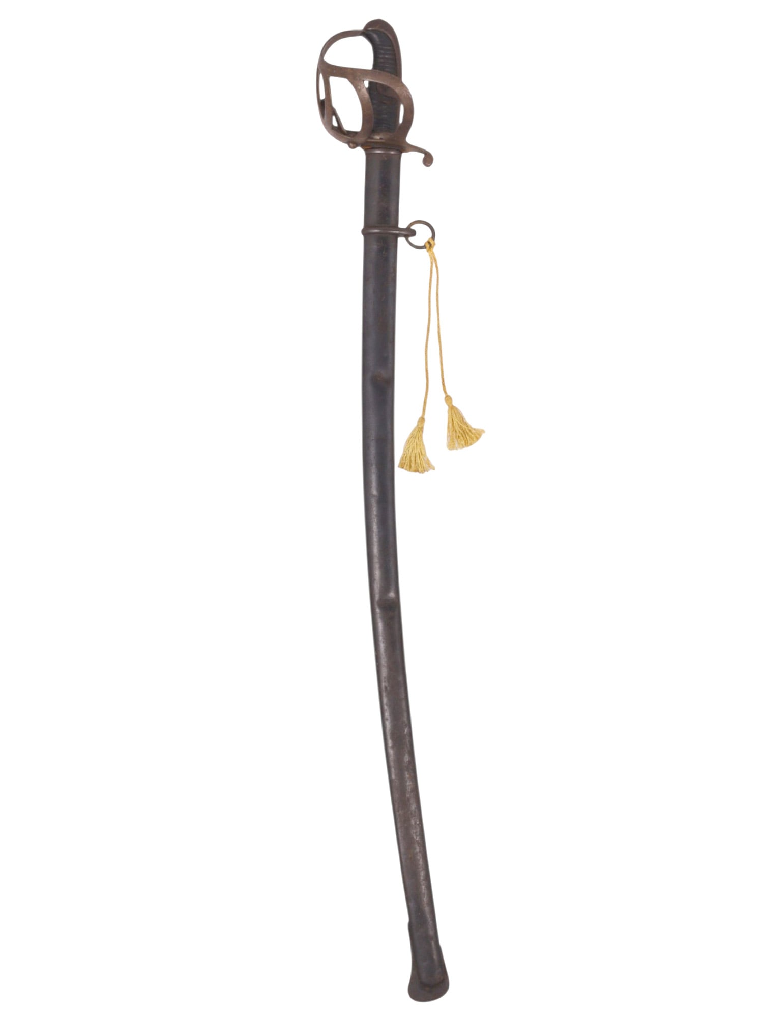 A MODEL 1852/79 PRUSSIAN CAVALRY SABRE WITH REGIMENTAL MARKS, 1885: A Prussian Model 1852/79 cavalry sabre produced by the firm of Alex Coppel of Solingen and dated to the year 1885. The piece is marked on the blade with the Coppel mark, 85, crowned W (for Kaiser Wilh