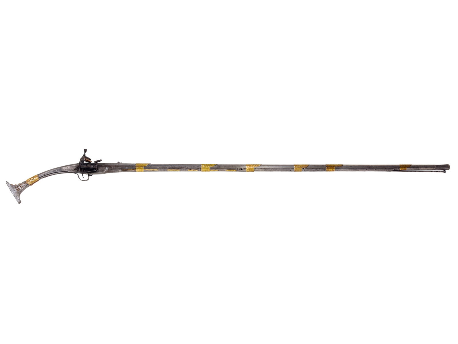 A BALKAN (PROBABLY ALBANIAN) 18-BORE MIQUELET-LOCK RIFLE (ARNAUTKA), EARLY 19TH CENTURY (1 of 7)