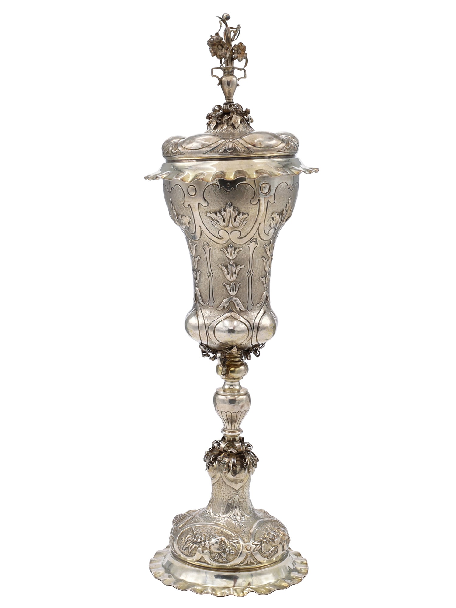 A RUSSIAN GILT-SILVER LIDDED GOBLET, 1788 (1 of 7)