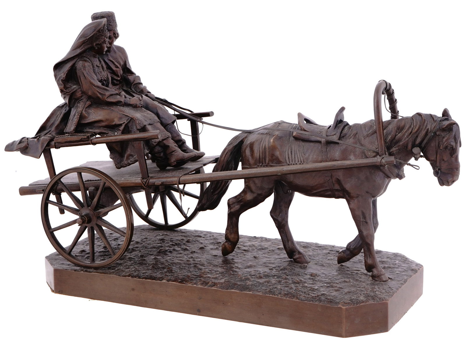 A RUSSIAN BRONZE GROUPING, A. M. WOLF, 19TH CENTURY (1 of 7)