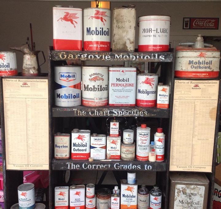 1921 Gargoyle Mobil oil Rack   50 Cans and Charts (1 of 10)