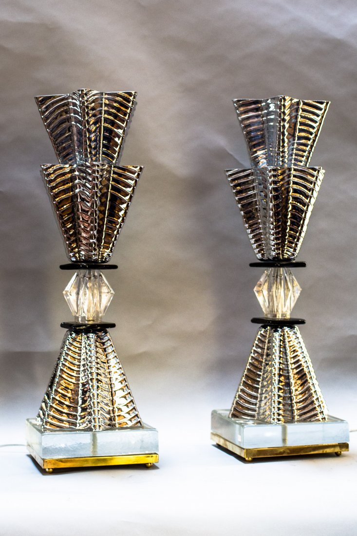 Nice Art Déco Pair of Murano Table lamps (1 of 3)