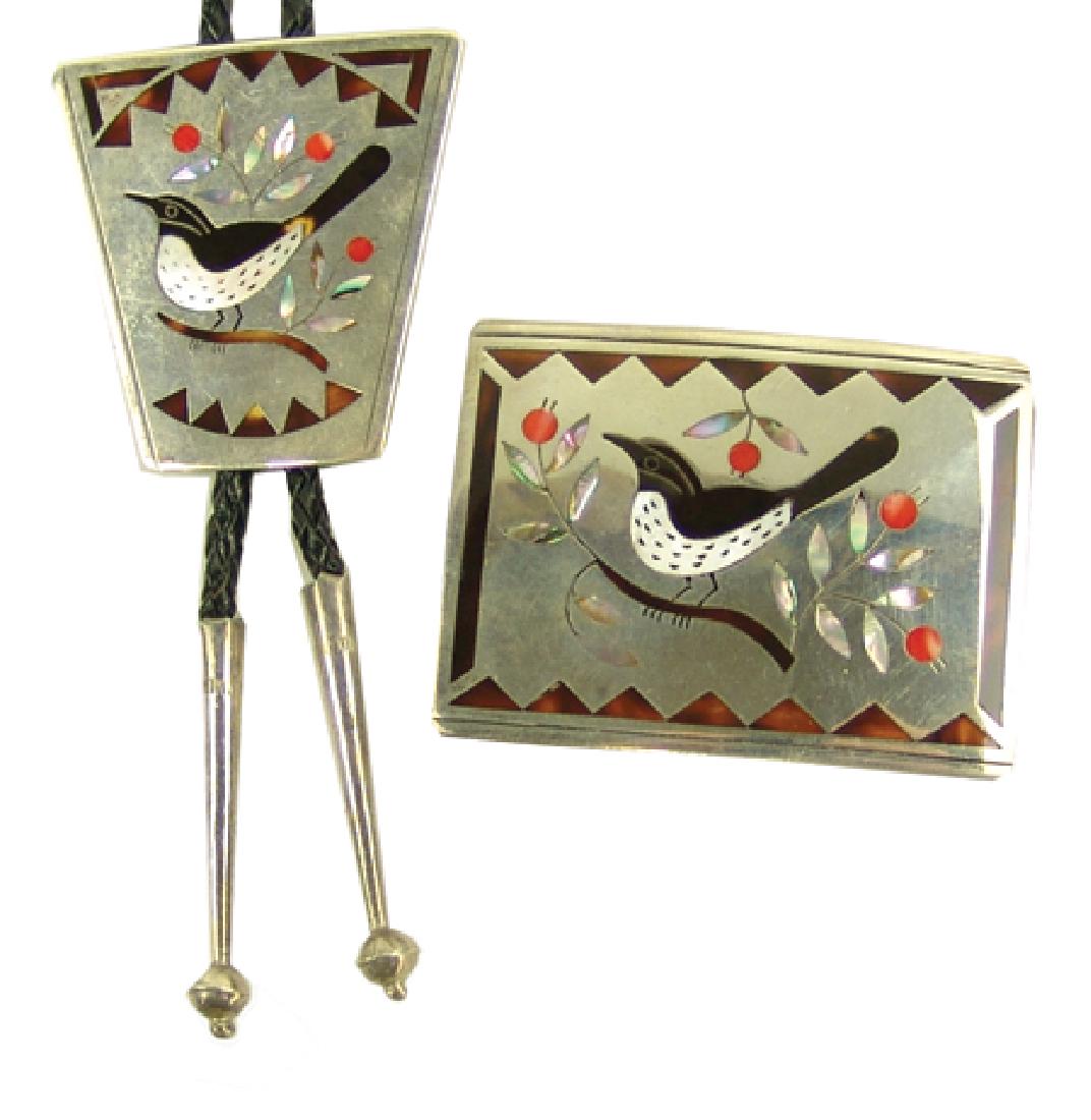 Zuni Inlay Bolo & Buckle - Dennis Edaakie (1 of 7)