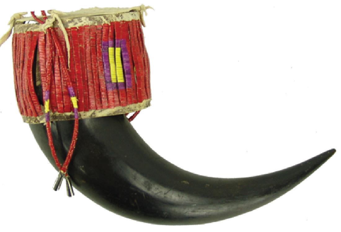 Plains Quilled Buffalo Horn Cup (1 of 6)