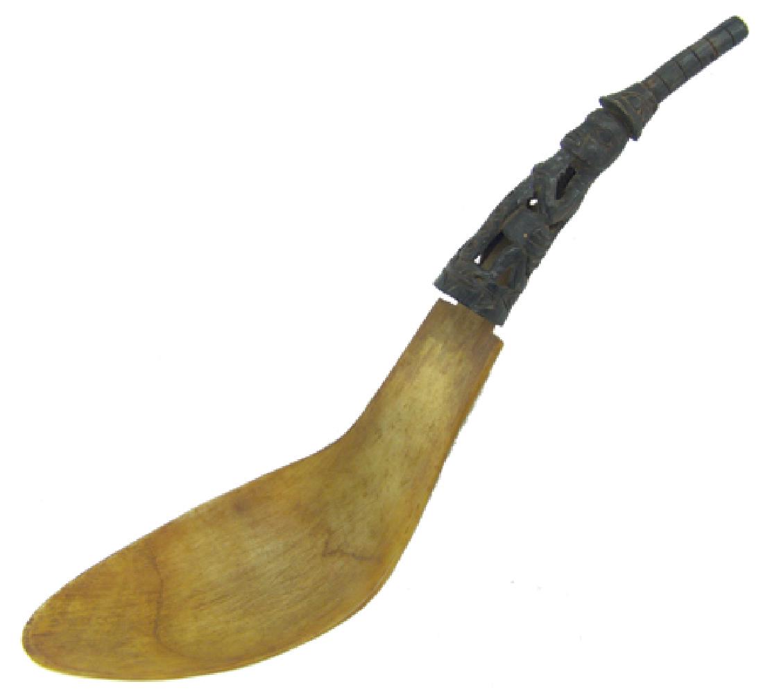NW Coast Carved Horn Spoon (1 of 8)