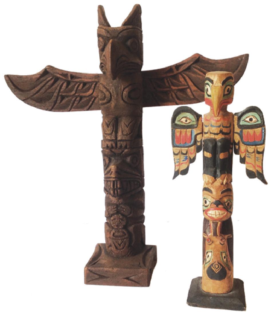 2 NW Coast Totem Poles (1 of 2)