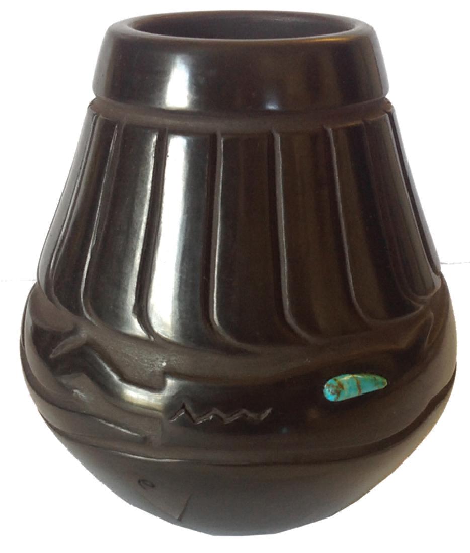 Santa Clara Pottery Jar - Gilberto Olivas (1 of 4)