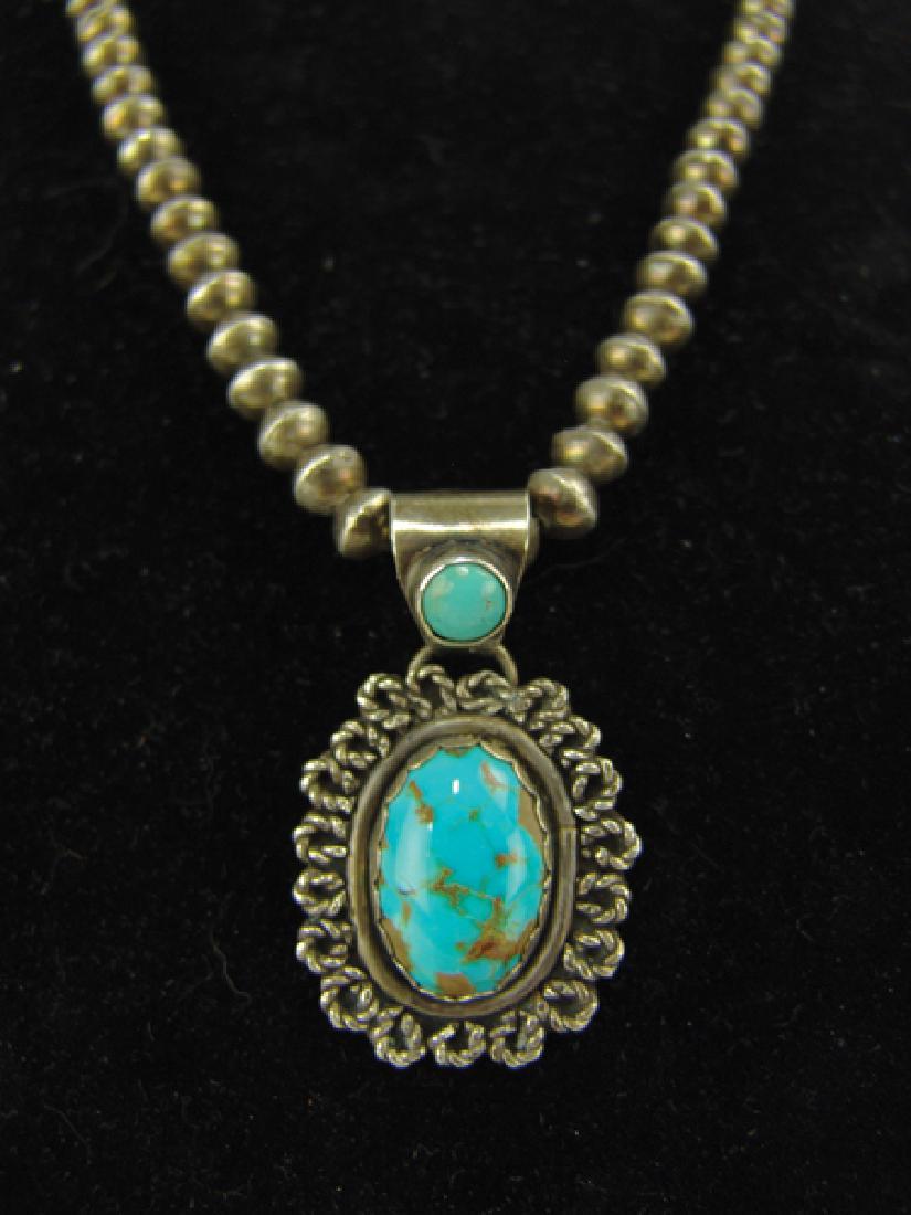 Turquoise & Silver Necklace (1 of 9)