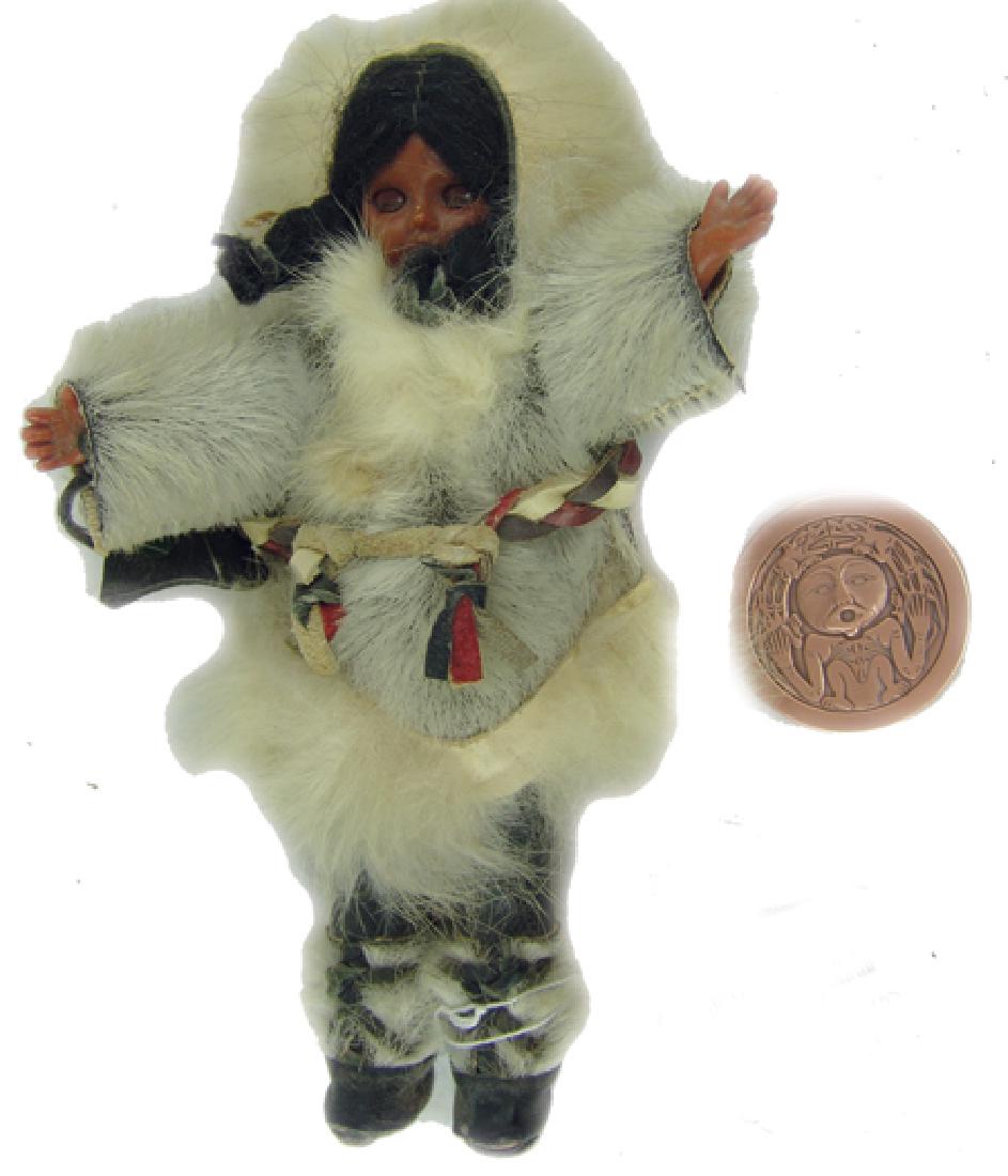Eskimo Tourist Doll & Medallion (1 of 7)