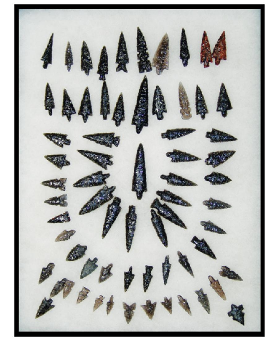 Obsidian Arrowhead Display (1 of 1)