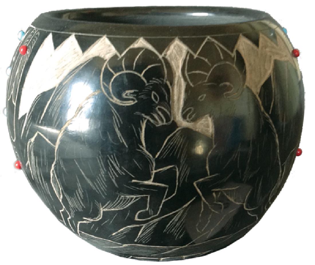 Santa Clara/Sioux Pottery - Norman Red Star (1 of 5)