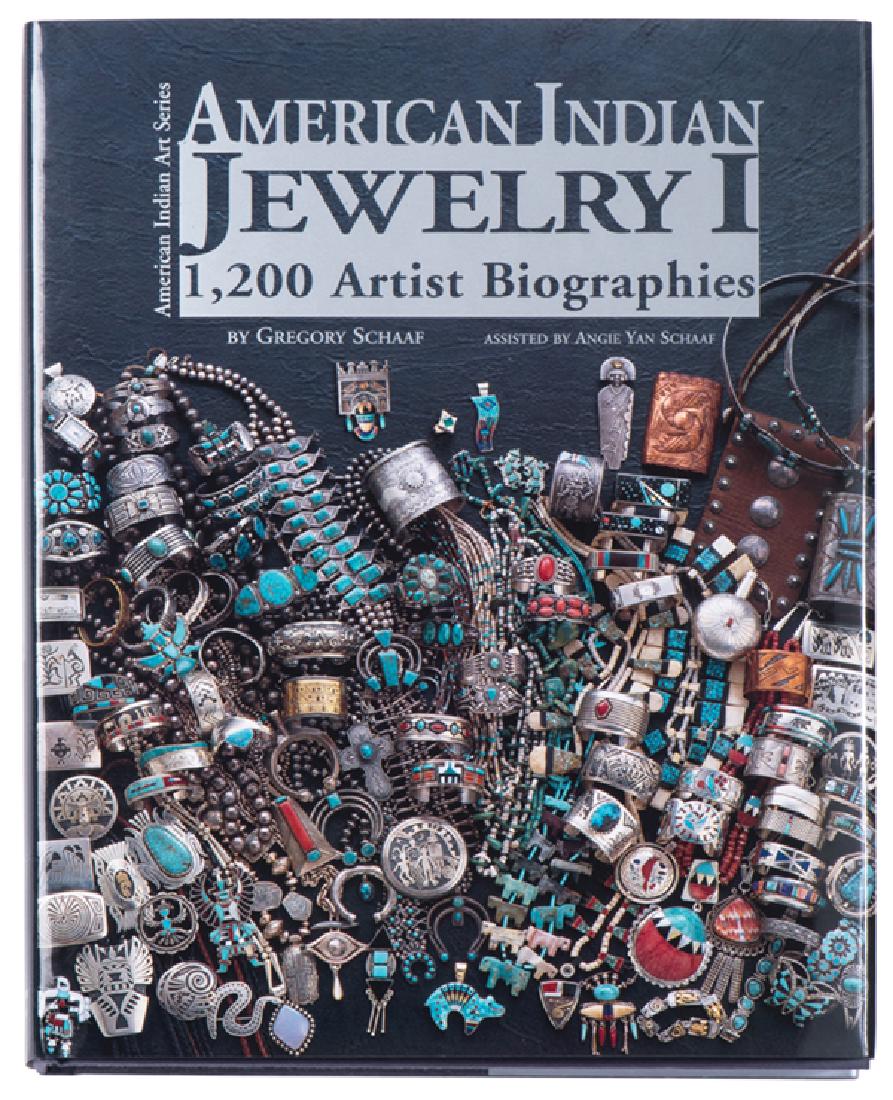 Schaaf Jewelry Book: Like new copy of Gregory and Angie Yang Schaafs' book "American Indian Jewelry I - 1200 Artist Biography's." Very good condition, current retail cost - $60-$85.Ca. 200311" x 9"