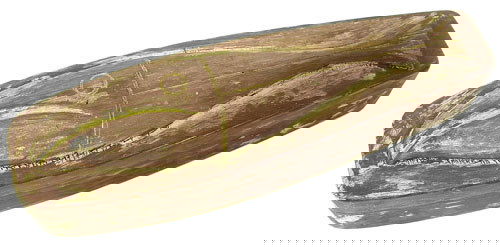 N.W. Coast Box: Unusual hand carved, painted, & sealed wooden container with fish design on top - collected in Vancouver, B.C. 10" x 1-1/2" x 3" Early/Mid 1900's