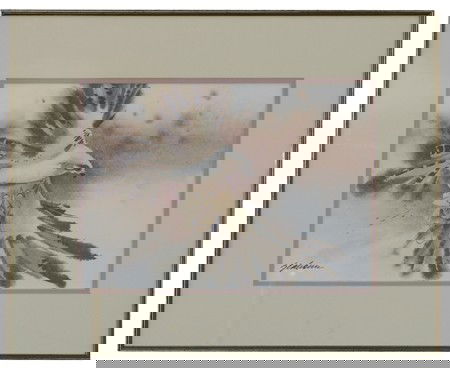 Bert Seabourn (B-1931): Signed original watercolor on paper "Cloud Mover". Condition: excellent. 10-1/2" x 14-1/2" (19" x 23") Circa: Ca. 1992