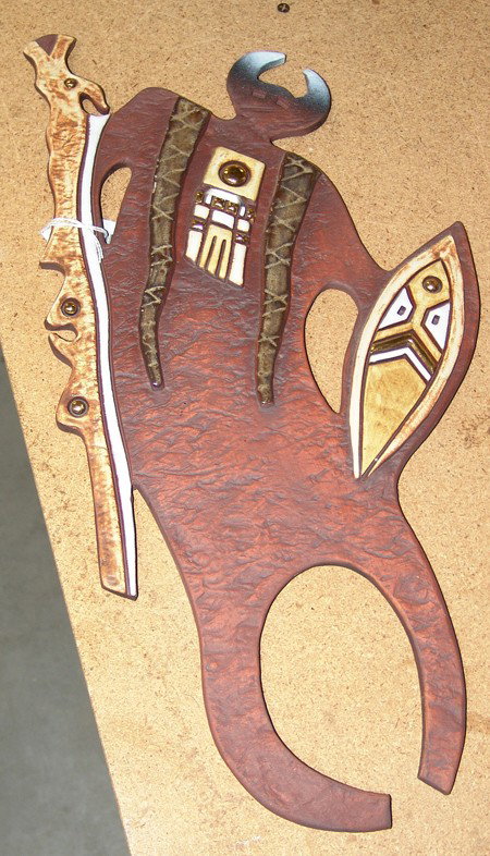 Metal Wall Art - Brad Loveny: Interesting original wall hanging. Size: 20 x 10""