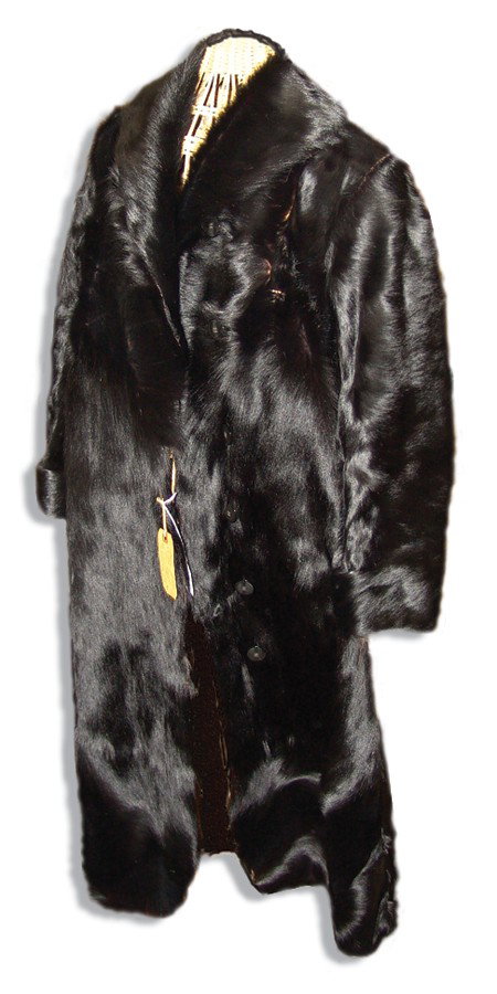 Vintage Bear Hide Coat: 1911, Beautiful ladies soft bearskin long coat made by the Crosby Frisian Fur Co. Very good condition. Women's large