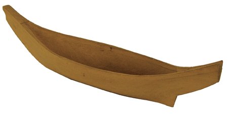 Tlingit Model Canoe: Finely carved yellow cedar toy canoe done in traditional design. Very good condition. Size: 4" x 14" Circa: Mid 1900s