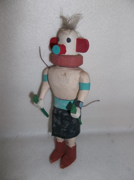 Hopi Katsina Carving: Traditional hand carved and painted Hopi katsina doll. Very good condition. Circa: 1970s Size: 8" tall