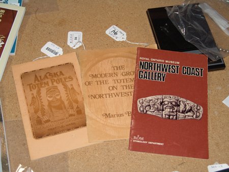 3 Collector's Books: 3 great collector's books on Northwest Coast carving including Modern Growth of the Totem Pole on the NW Coast Size: 9" x 6" largest