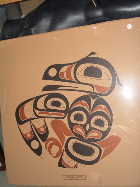 Northwest Coast Print - Wayne Coryell: Wayne Coryell Northwest Coast silkscreen print "Raven Sprit". Very good condition. Size: 26" x 26"