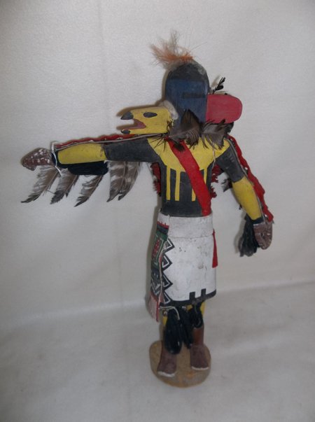 Hopi Katsina Carving: Fine hand carved and painted Hopi eagle katsina doll. Circa: Mid 1900s Size: 18" tall