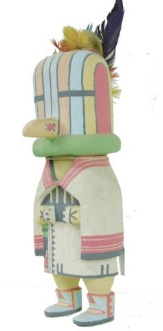 Hopi Katsina Carving - Chester Poleyestewa: Beautiful hand carved and painted cottonwood root "Tsitoto" doll. Very good condition. Circa: 1980s Size: 14" tall