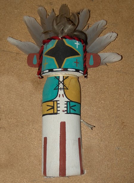Hopi Katsina Doll: Hopi hand carved and painted katsina doll. 12" x 5-1/2"