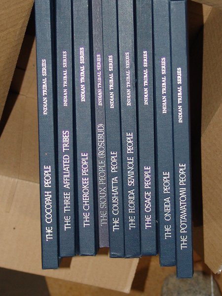 9 Indian Tribal Series Books: 1970s, Set of collector's books on different Indian tribes. Signed, limited edition copies. 9-1/4" x 5-3/4" ea.