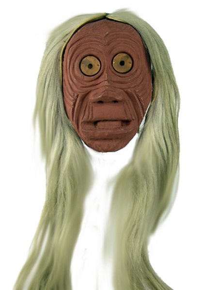 Iroquois Mask: Classic hand carved Iroquois false face mask with copper eyes and horsehair. Has actually been used in ceremonies. 13" x 8-1/2" + hair