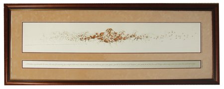 Bev Doolittle (b. 1947): Late 1900s, Hand signed limited edition print "When the Wind Had Wings." Very good condition, custom framed. 22-3/4" x 55-1/2"