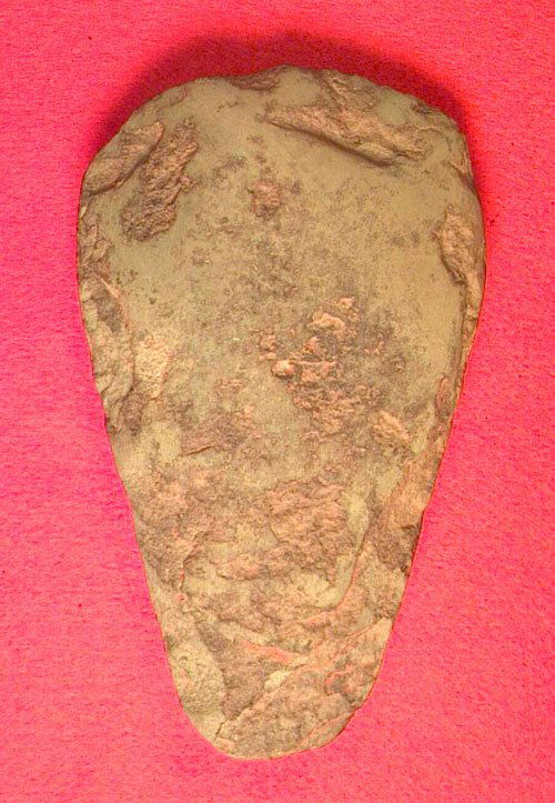 Anasazi Hoe: Stone cultivator with polish from usage - Yellowjacket, CO. 5-1/2" x 3-1/2" Pre-Historic