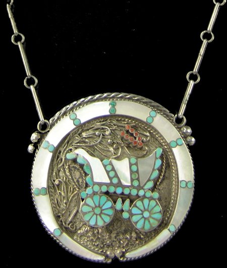 Zuni Inlay Pendant Necklace - V & M Dishta (1 of 10)