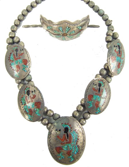 Navajo Necklace & Barrette Set (1 of 10)