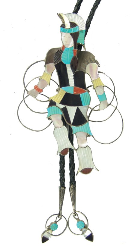 Zuni Inlay Bolo Tie - Jonathan Beyuka (1 of 8)