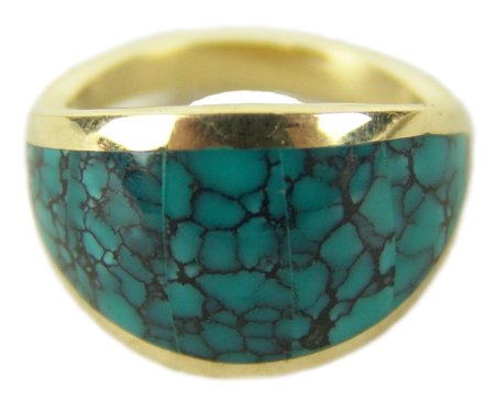 Gold and Turquoise Ring (1 of 8)