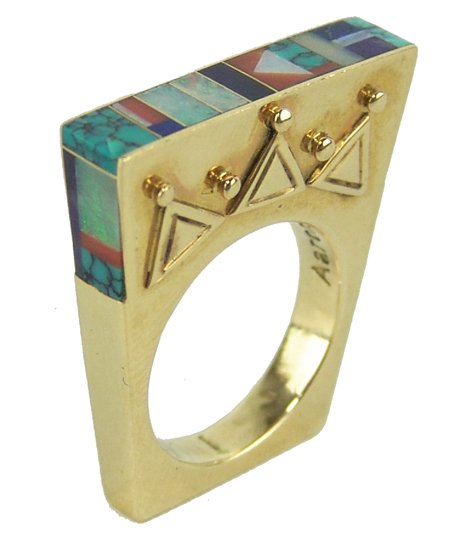 Navajo Gold Ring - Aaron Toadlena (1 of 10)