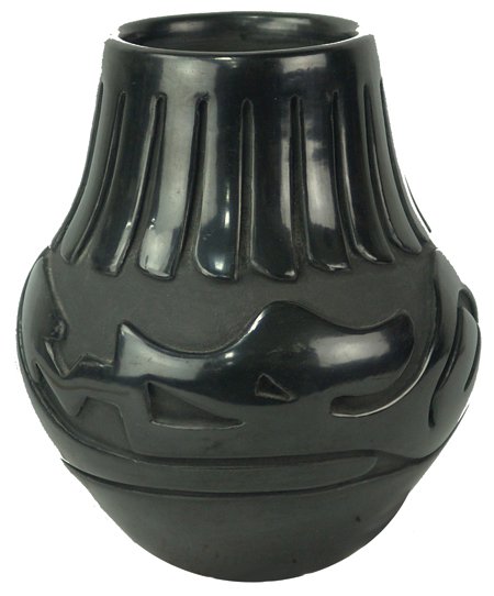 Santa Clara Pottery Jar - Stella Chavarria (1 of 10)