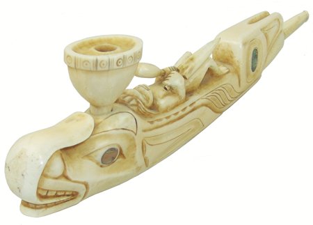 NW Coast Ivory Pipe - Ivan Otterlifter (1936-1999) (1 of 10)