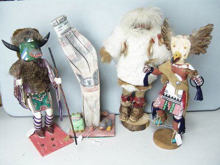 4 Kachina Carvings (1 of 10)