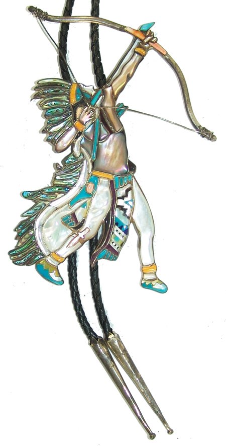 Zuni Inlay Bolo Tie (1 of 10)