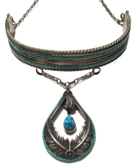 Silver & Turquoise Choker (1 of 3)
