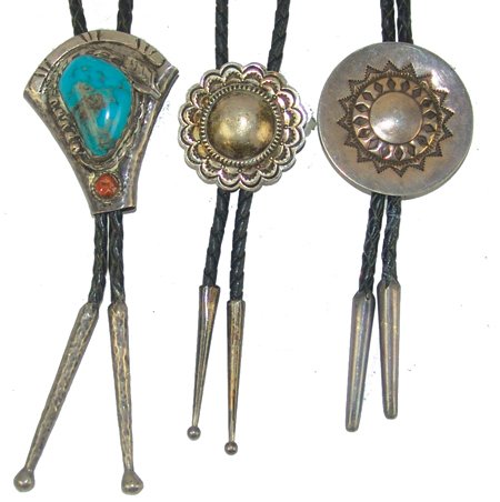 3 Silver Bolo Ties (1 of 9)