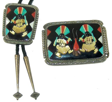 Zuni Inlay Bolo/Buckle Set - Beverly Etsate (1 of 10)