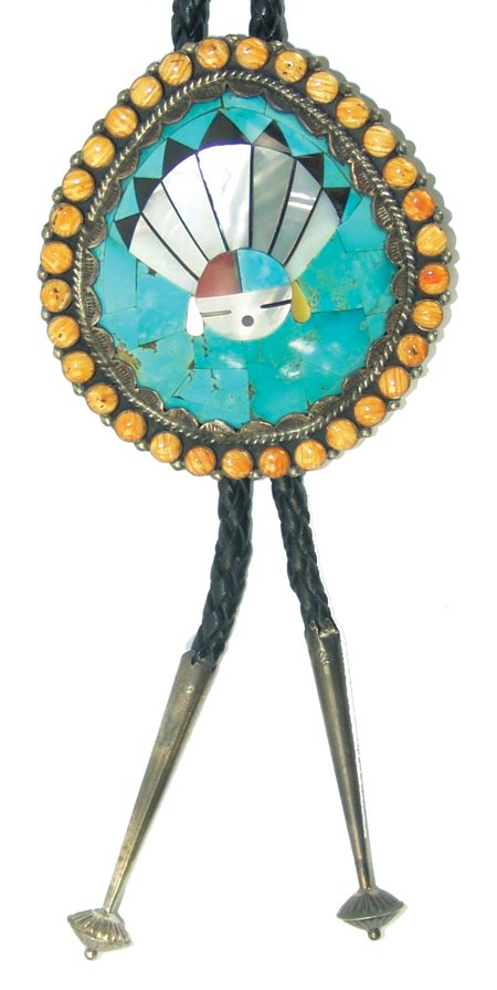 Zuni Overlay Bolo Tie (1 of 9)