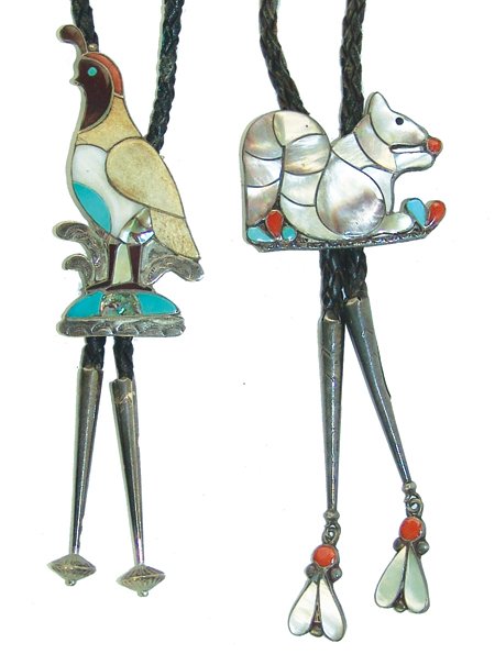 2 Zuni Inlay Bolo Ties (1 of 10)