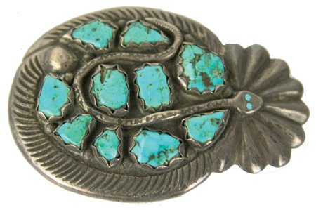 Navajo Belt Buckle - Juan Calavaza (1 of 7)
